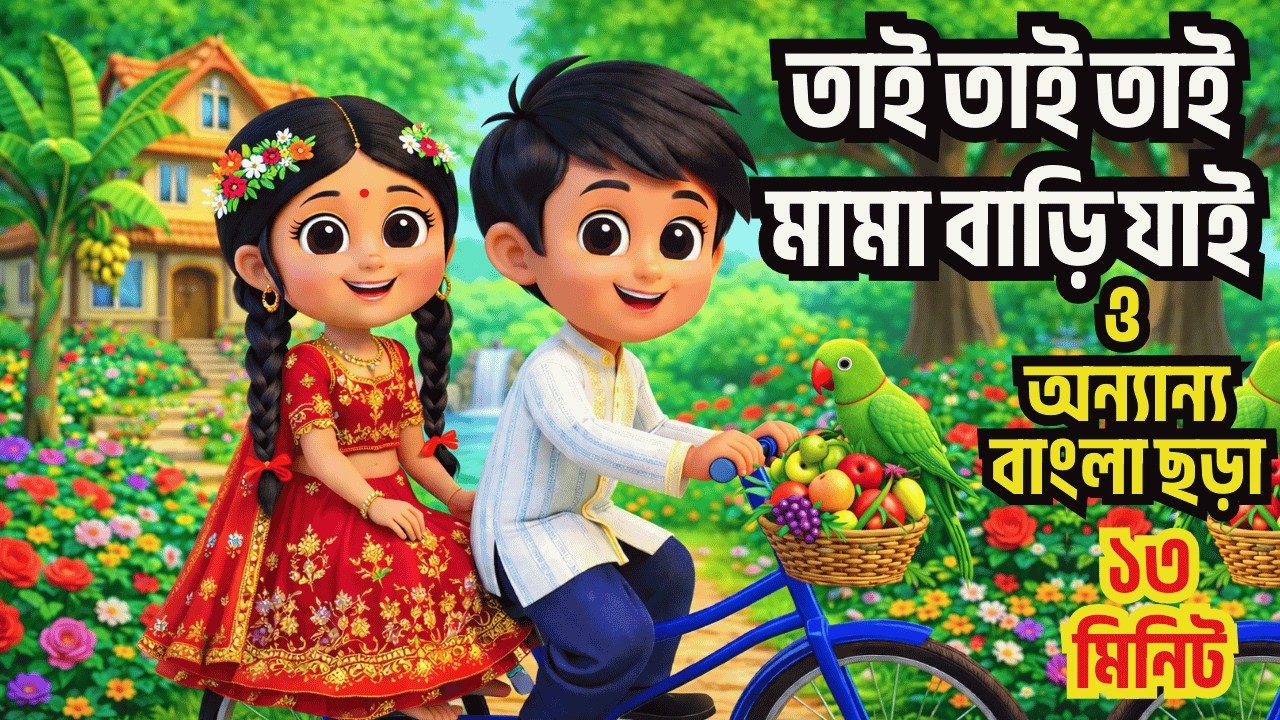 তাই তাই তাই মামা বাড়ি যাই | Lal Jhuti Kakatua & More Bangla Rhymes for Children | ChottoDuniya