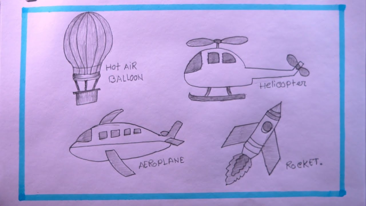 How To Draw AIR TRANSPORT Easy Step/AIR TRANSPORT Drawing