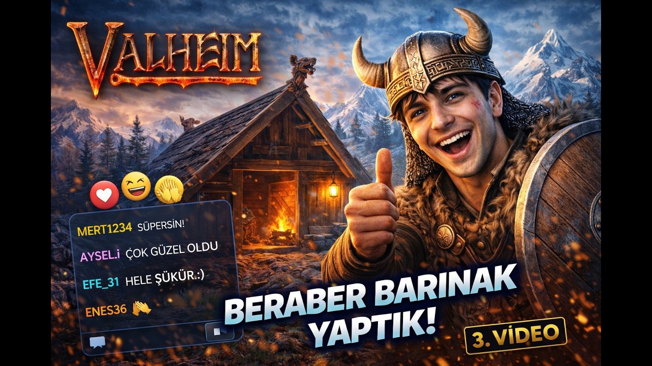 Valheim Oynuyoruz Bölüm - 3 ( Sonunda Ev yaptık )