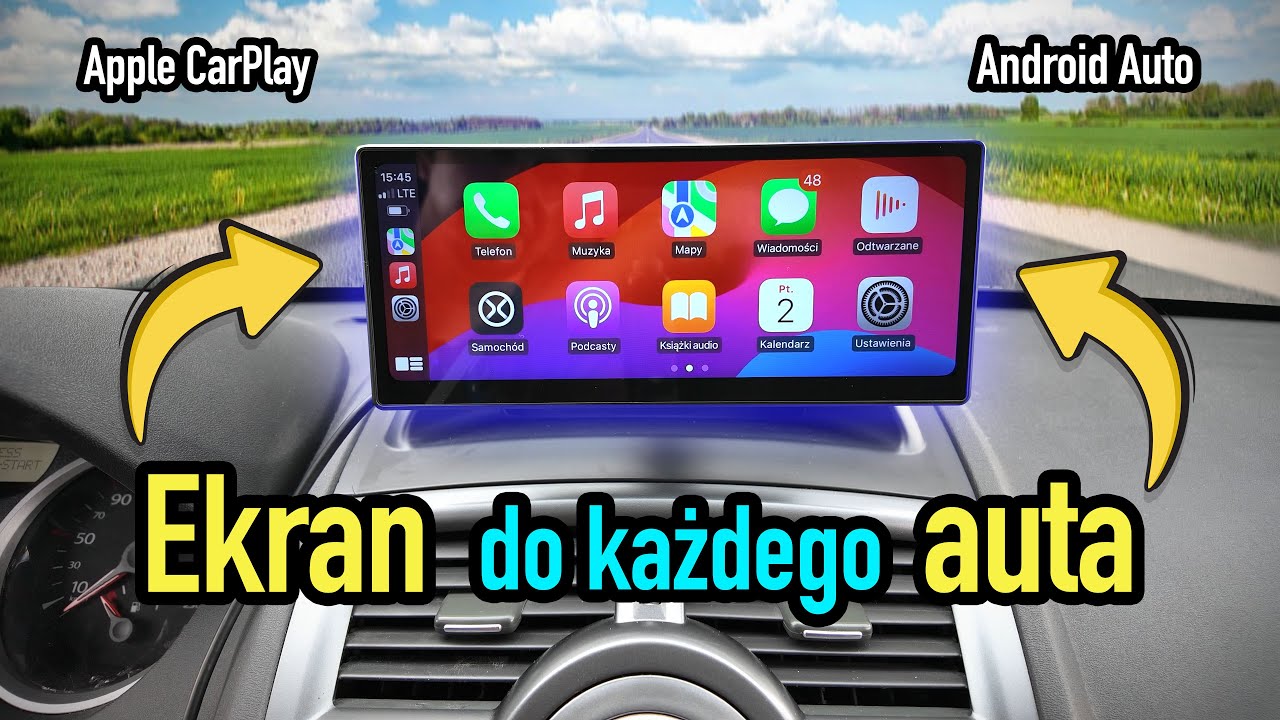 Ekran z nawigacją i radiem internetowym do samochodu - CARabc D808 Android Auto | Apple CarPlay