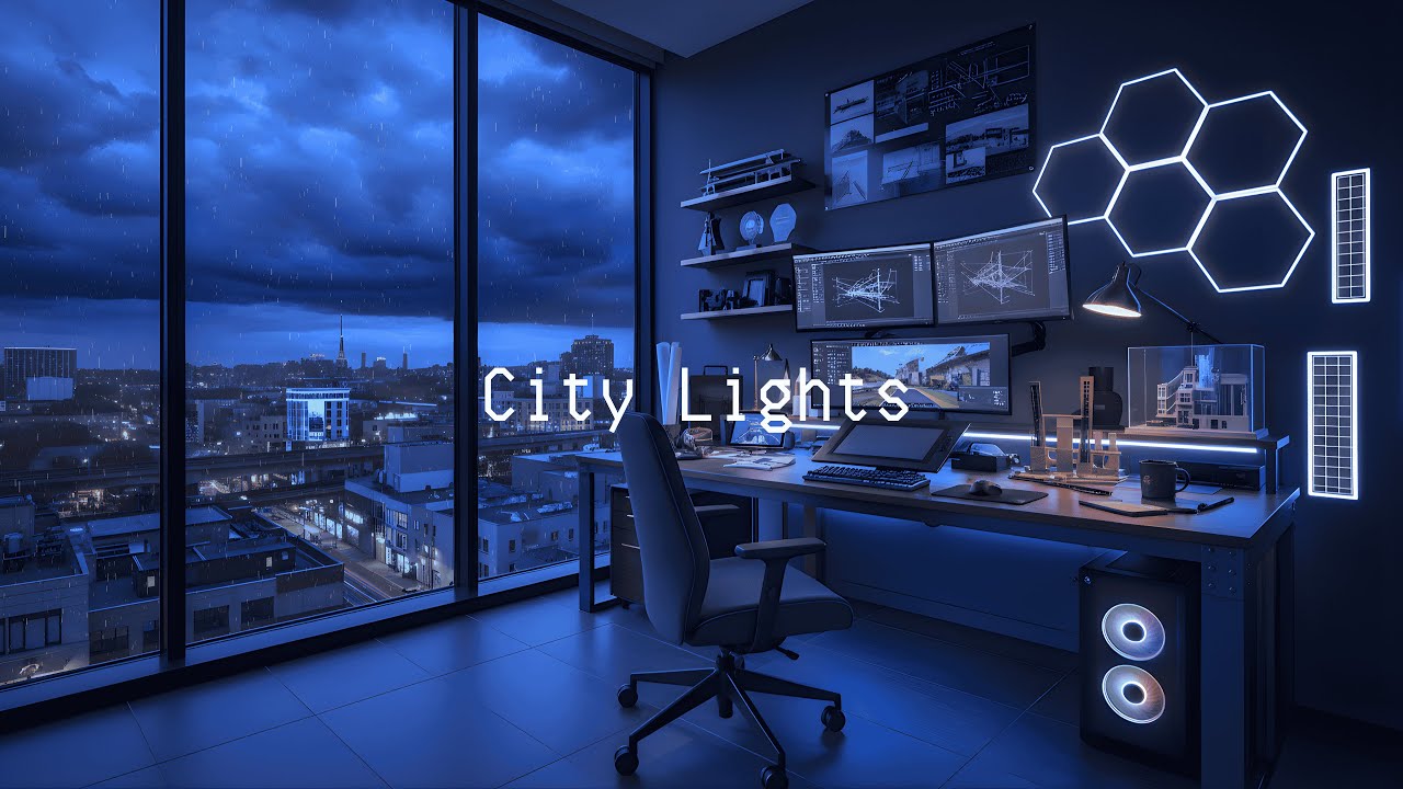 City Lights, Focused Work 🌧️ Late-Night Lofi Focus