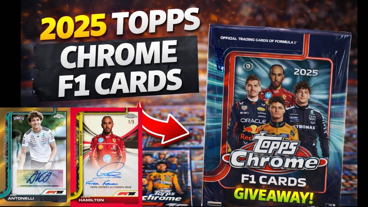 2025 Topps Chrome F1 Value Box Break + GIVEAWAY! Formula 1 Cards! Numbered Hits! #topps #f1 