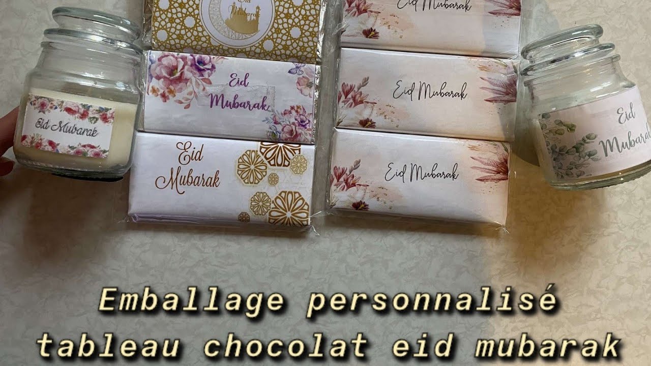 EMBALLAGE GRATUIT TABLETTE CHOCOLAT EID MUBARAK