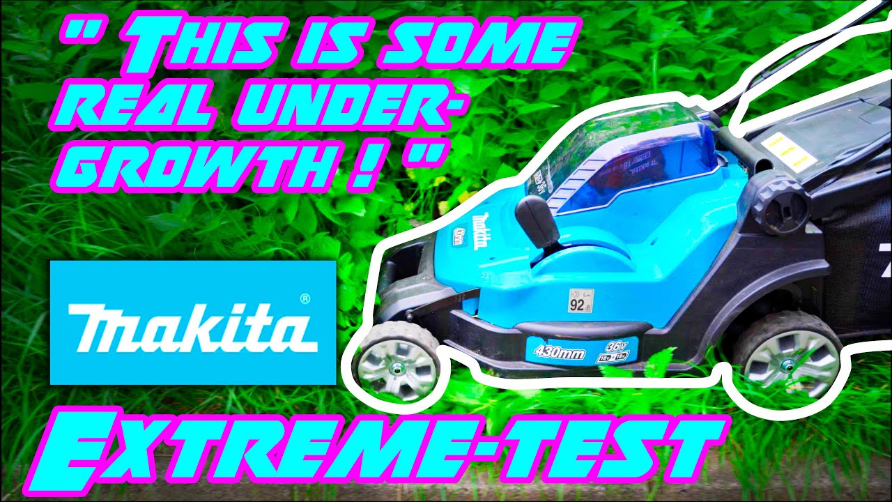 Makita Cordless Lawn Mower DLM432Z / DLM432PT2 Test / Review (Extreme Undergrowth Test Included)