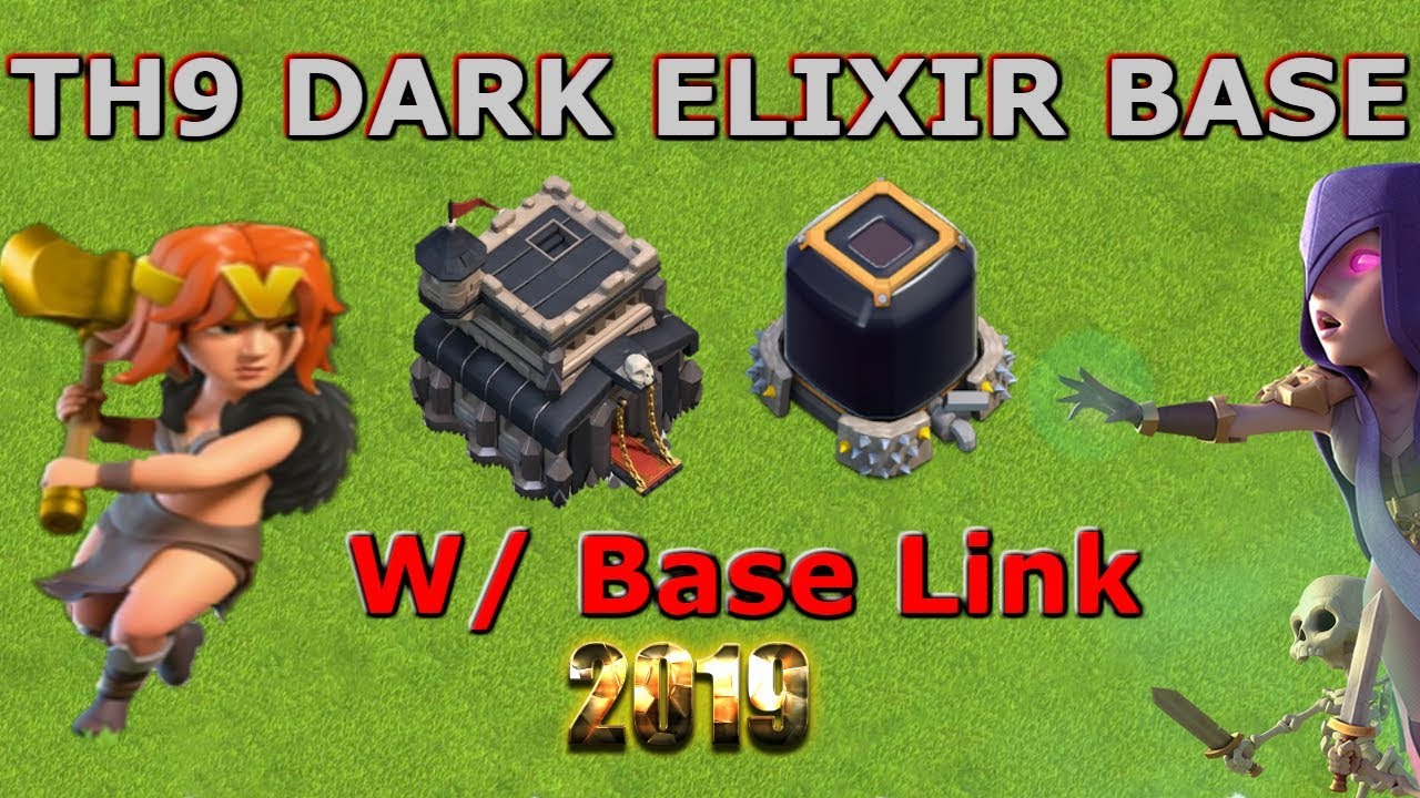 TH9 Dark Elixir Farming Base W/ Link - Clash of Clans 2019