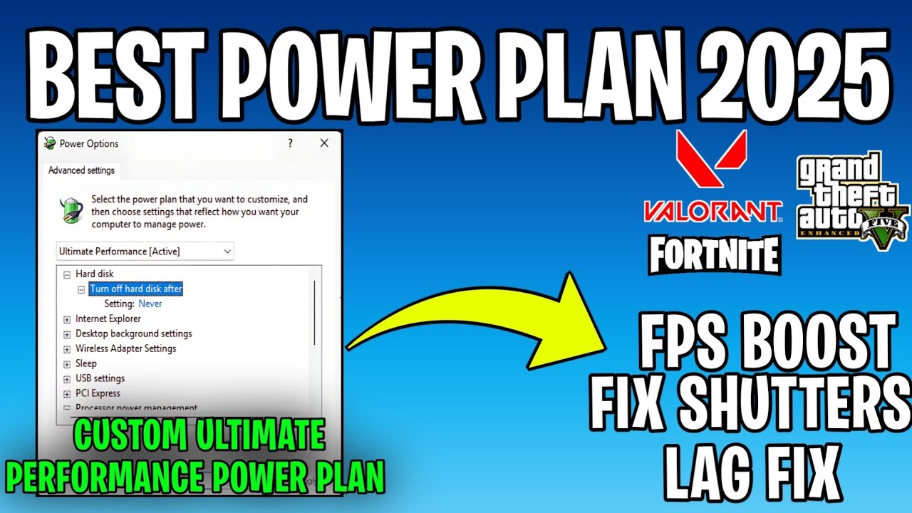 BEST Power Plan For GAMING 2025 - Boost FPS & Fix Shutters (2025)✅