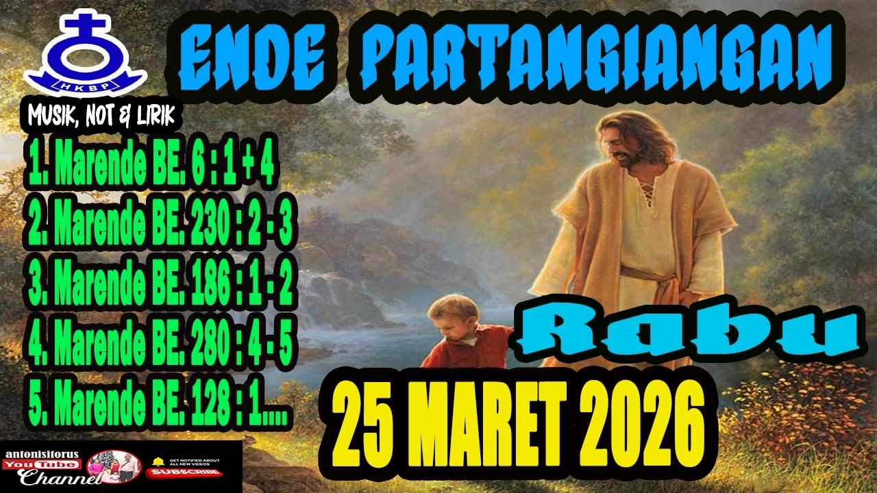 ENDE PARTANGIANGAN HKBP | 25 MARET 2026 | NOT ANGKA | KARAOKE |