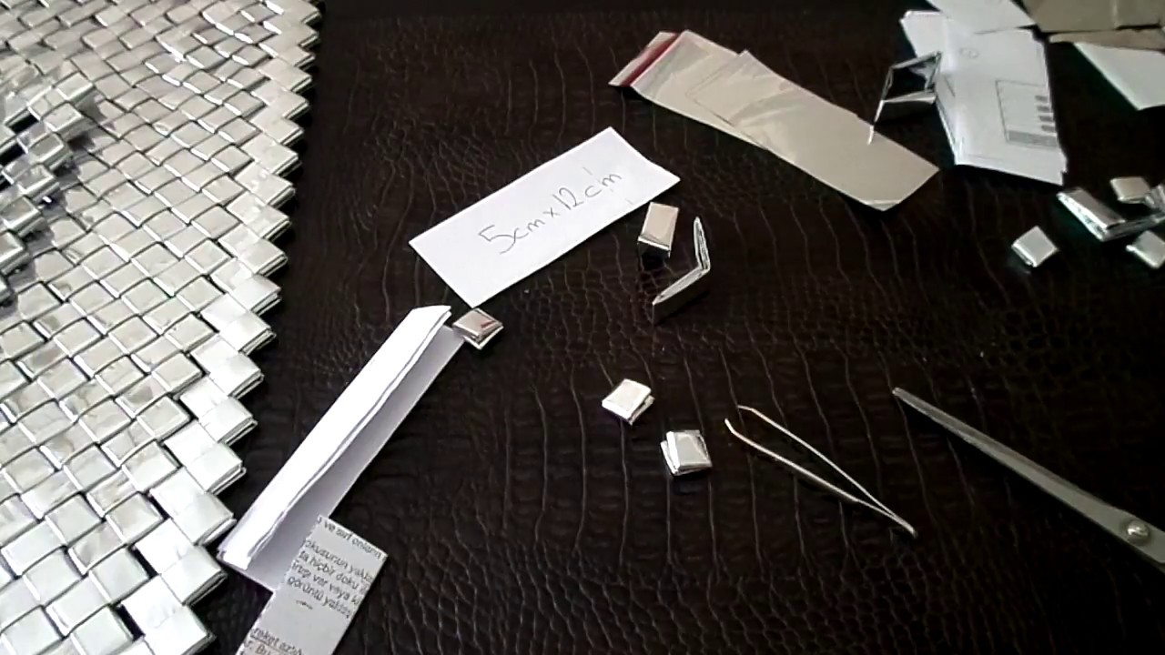 1 - Kağıt örme tekniği ile çanta yapımı 1. bölüm kağıtları katlama tekniği