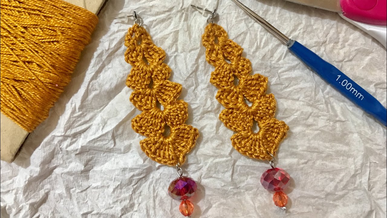 Dangle Drop crochet summer earrings