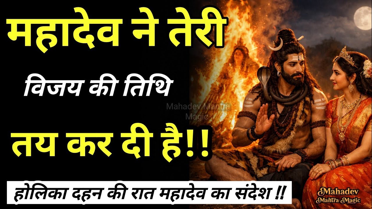 महादेव ने तेरी विजय की तिथि तय कर दी है - होलिका दहन की रात महादेव का संदेश || Mahadev Sandesh 