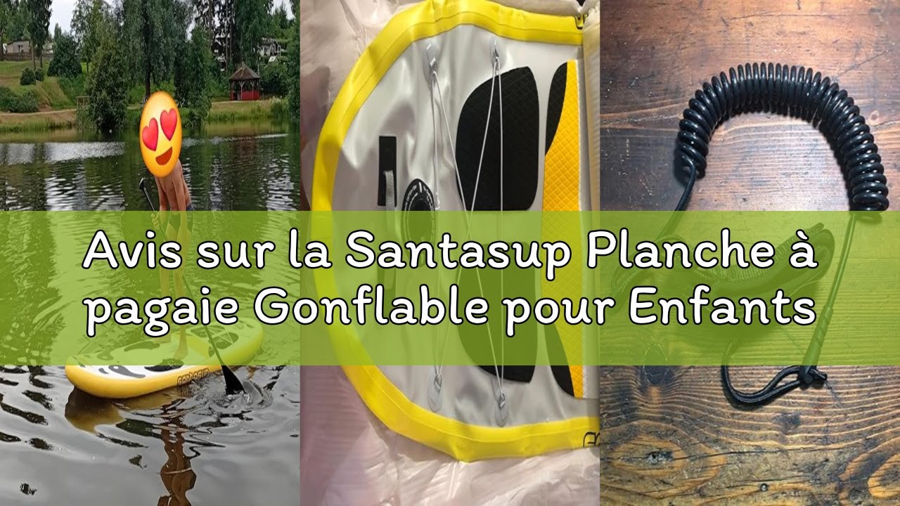Avis sur la Santasup Planche à pagaie Gonflable pour Enfants, Motif Panda Bleu, 2,4 m, Accessoires d