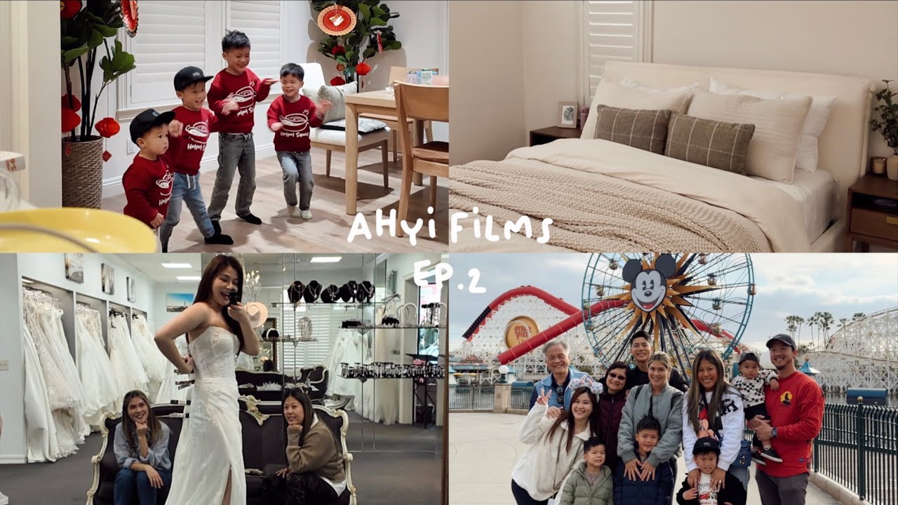 Ahyi films ep.2｜除夕圍爐/三代同堂去迪士尼/新家House tour/美國試婚紗初體驗