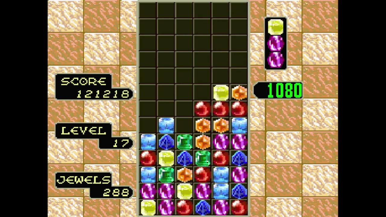 Columns [MSX2] 7 Colours Gameplay