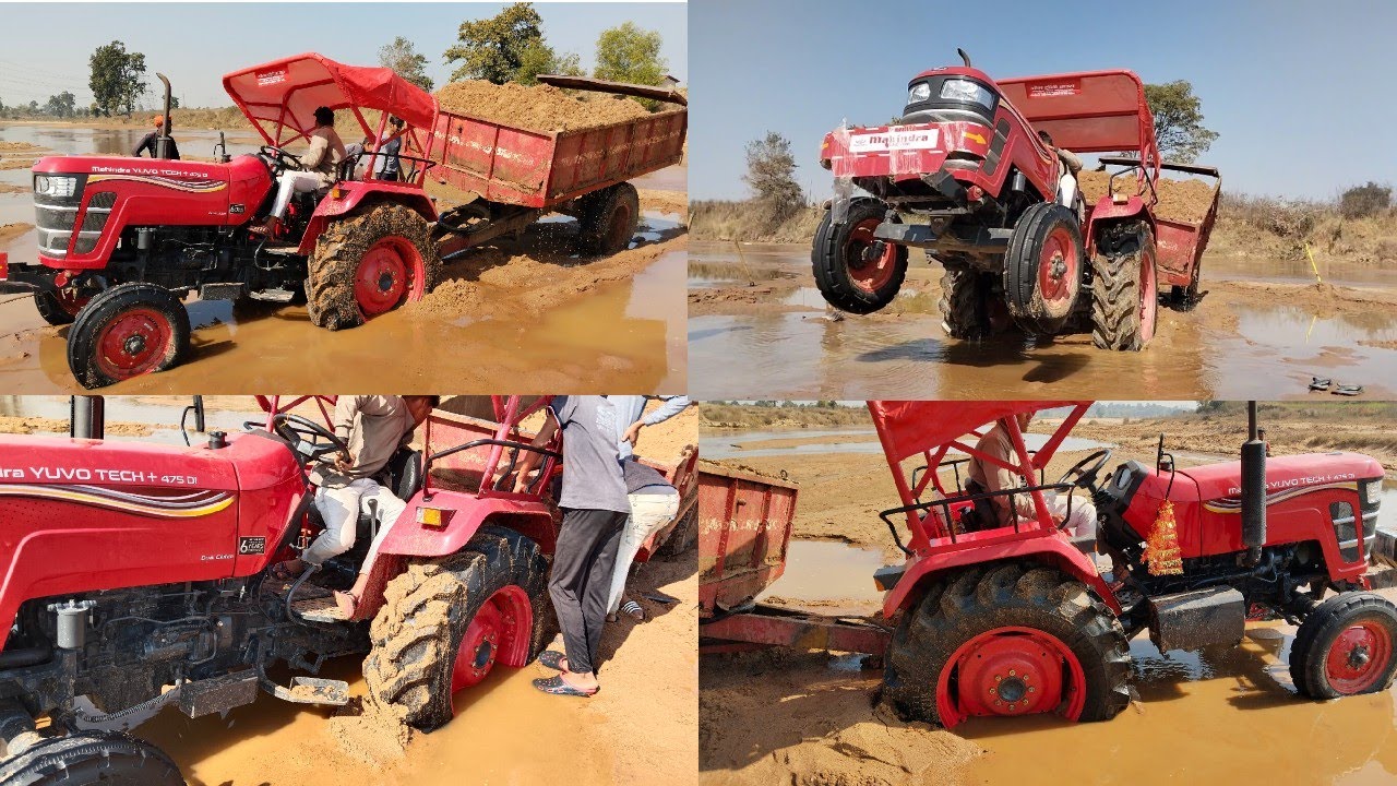 #aaj mahindra yuvo tractor now fas Gaya 🚩 Jai shree Ram 