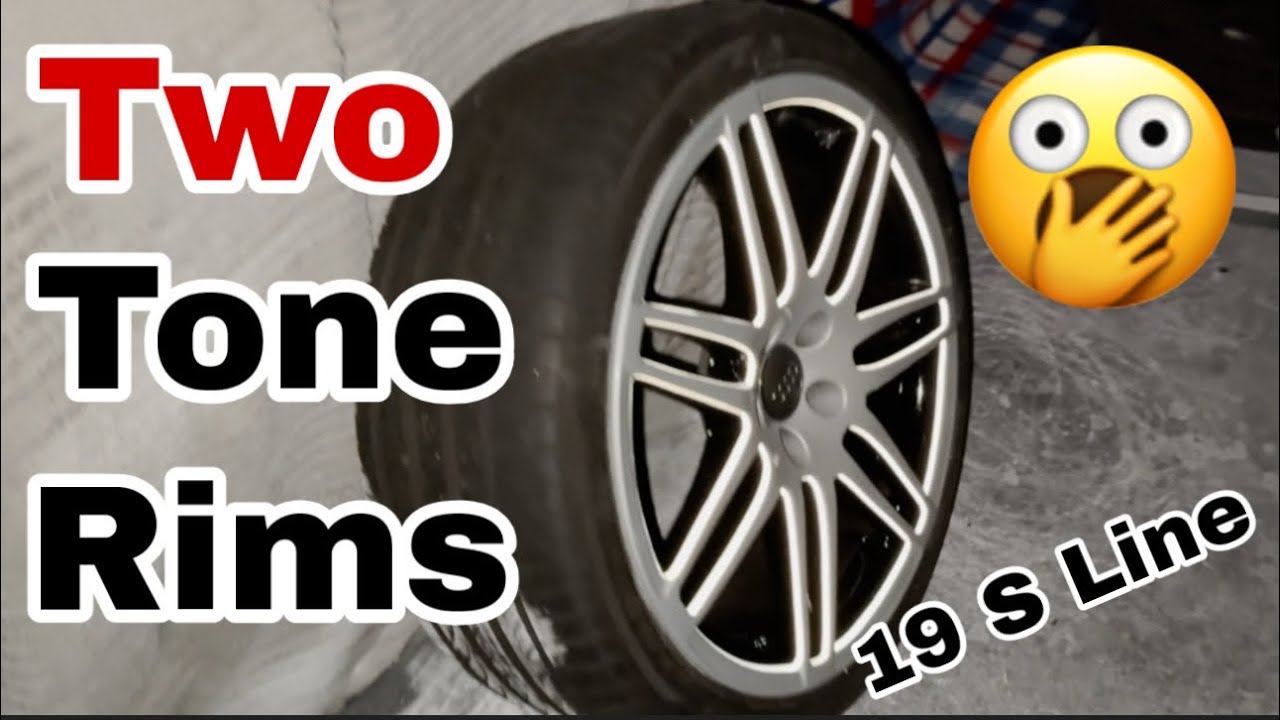 Felgen lackieren zweifarbig 19 Zoll S LİNE Doppelspeiche two tone rims | Audi A3 8P 