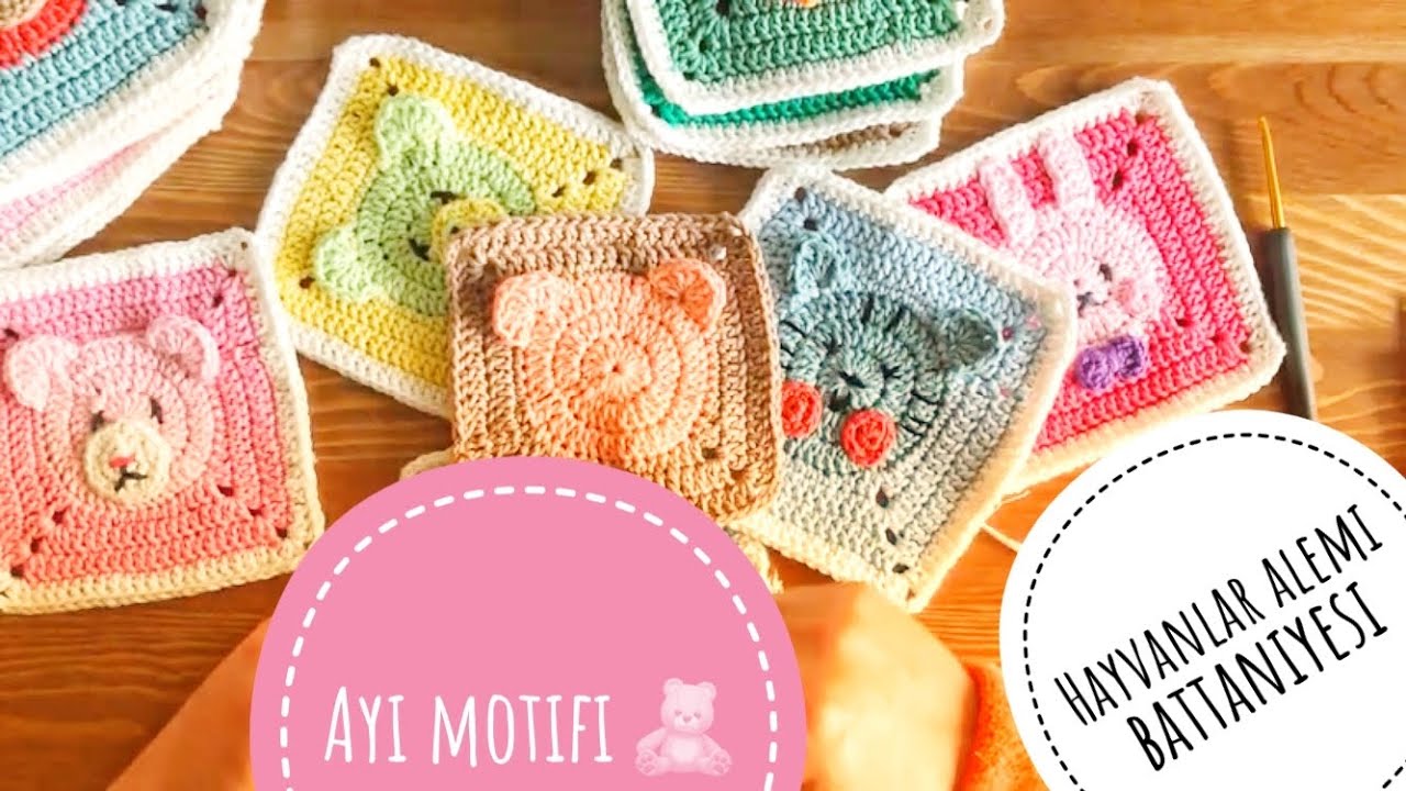 Hayvanlar Alemi Battaniyesi | Ayı Motifi Tarifi | #1 🧸🧸 #bear #blanket