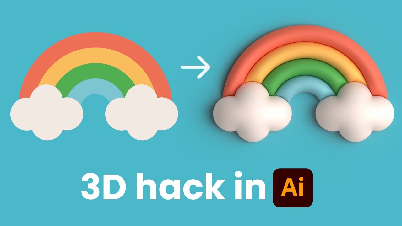 Простой способ преобразования 2D-иллюстраций в 3D для начинающих | Учебное пособие по Adobe Illus...