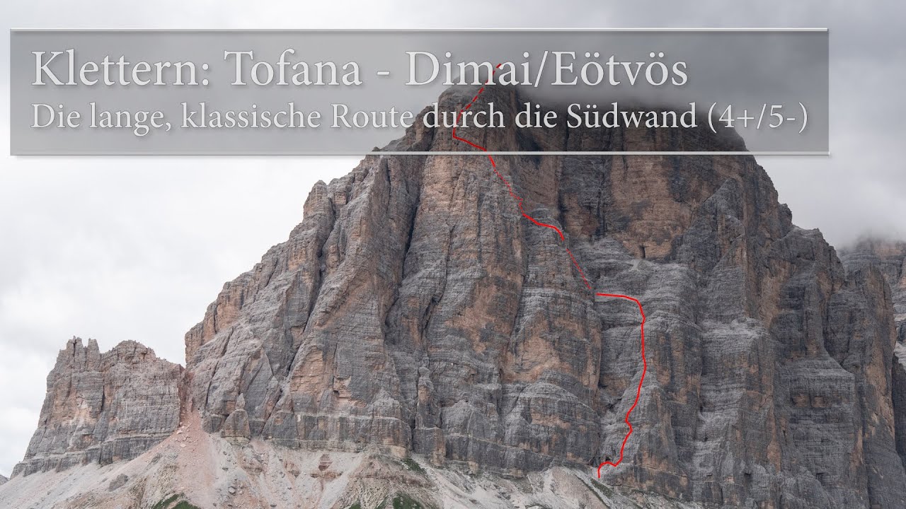 Klettern: Tofana - Dimai/E&ouml;tv&ouml;s Die lange, klassische Route durch die S&uuml;dwand (4+/5-)