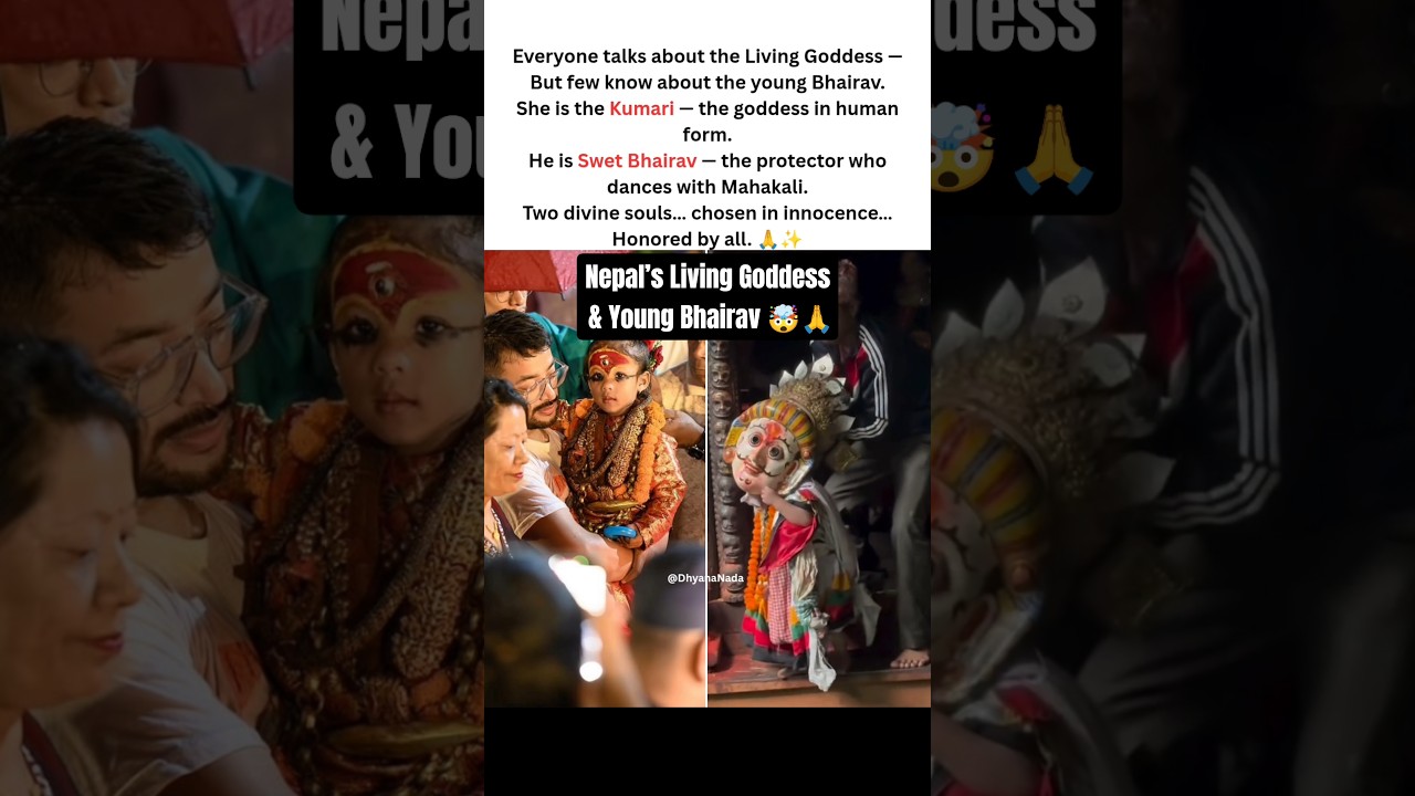Nepal&rsquo;s Divine Children: The Living Goddess & Young Bhairav 👁️✨#spiritualeducation #nepal #hindugod
