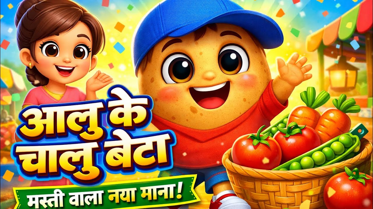 आलू के चालू बेटा | New Hindi Kids Song 2026 | Funny Cartoon Rhymes | Bacchon Ka Gana