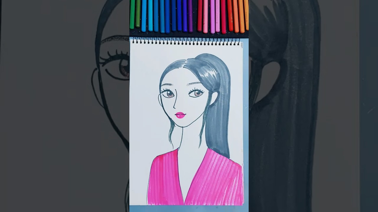 Portrait Process: So Soothing#art #drawing #sketch #portraitdrawing #facedrawing #lineart