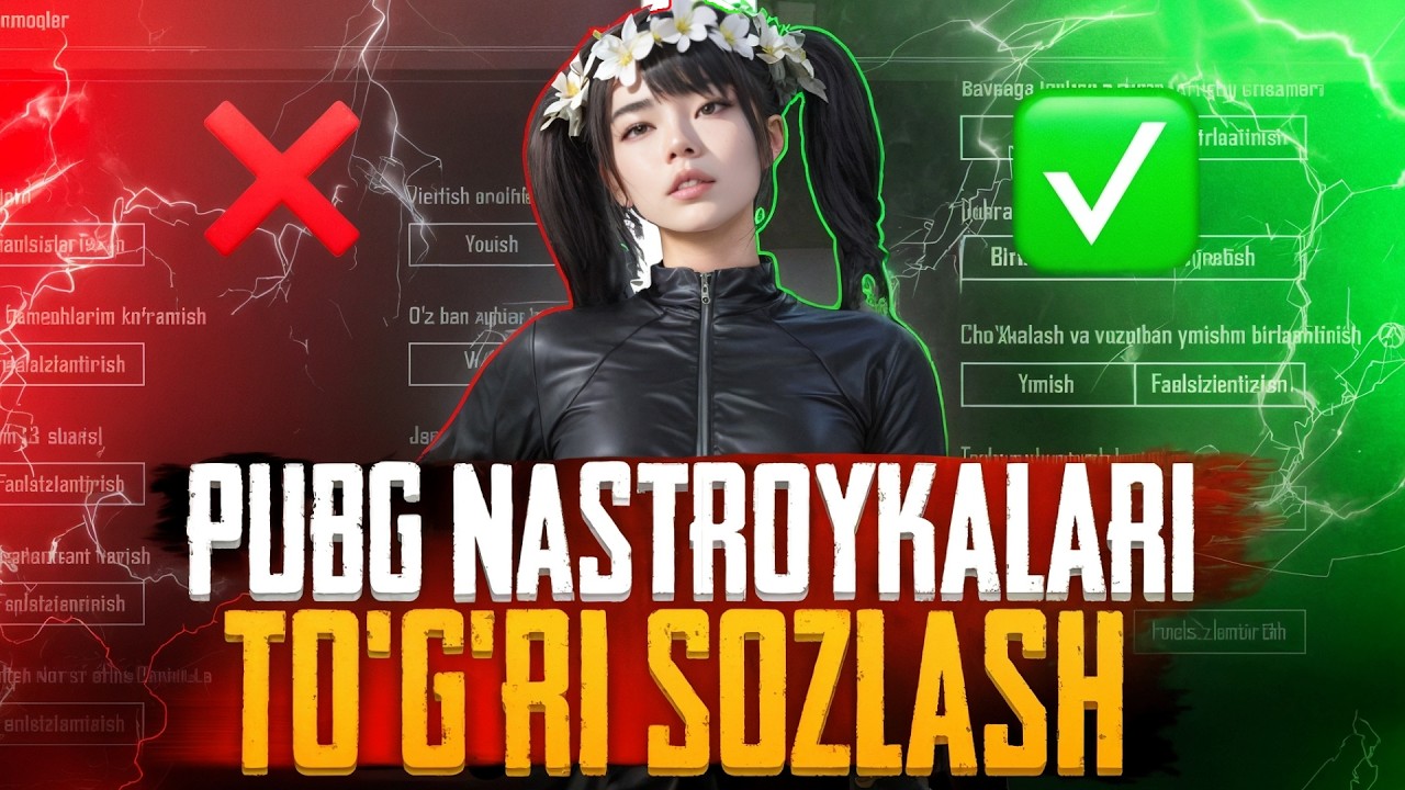 🤯TOG'RI NASTROYKA QILISH😉2026 / PUBG MOBILE