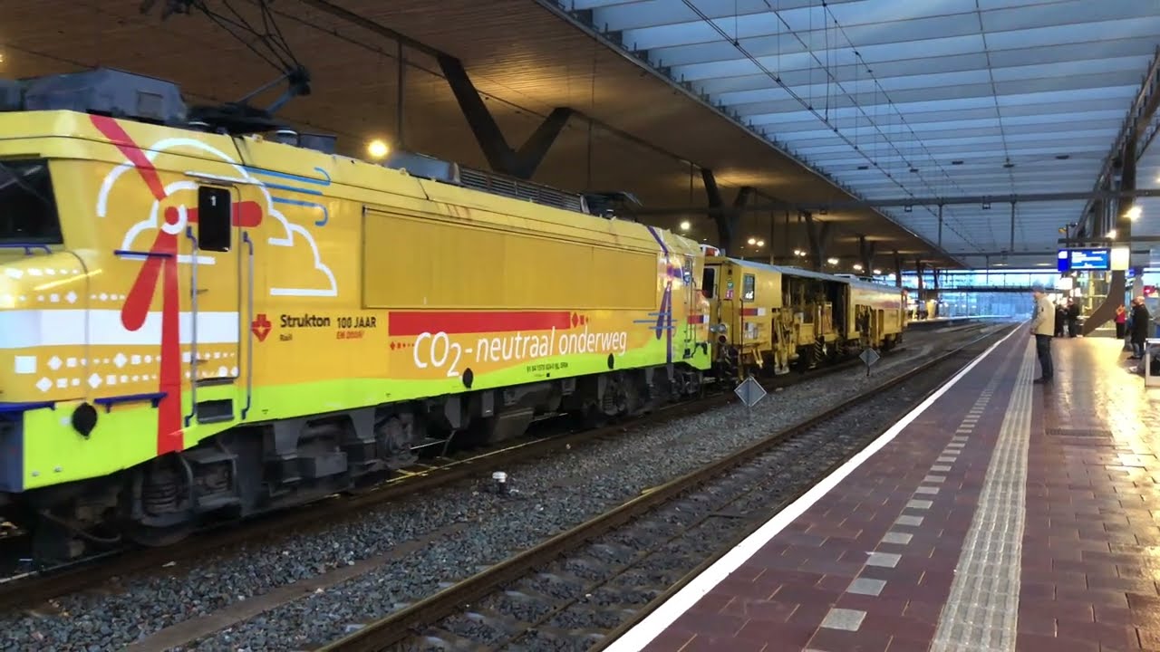ÖBB/RCG, Strukton cargo, LINEAS 186 289 + European Sleeper | Rotterdam CS - 4K