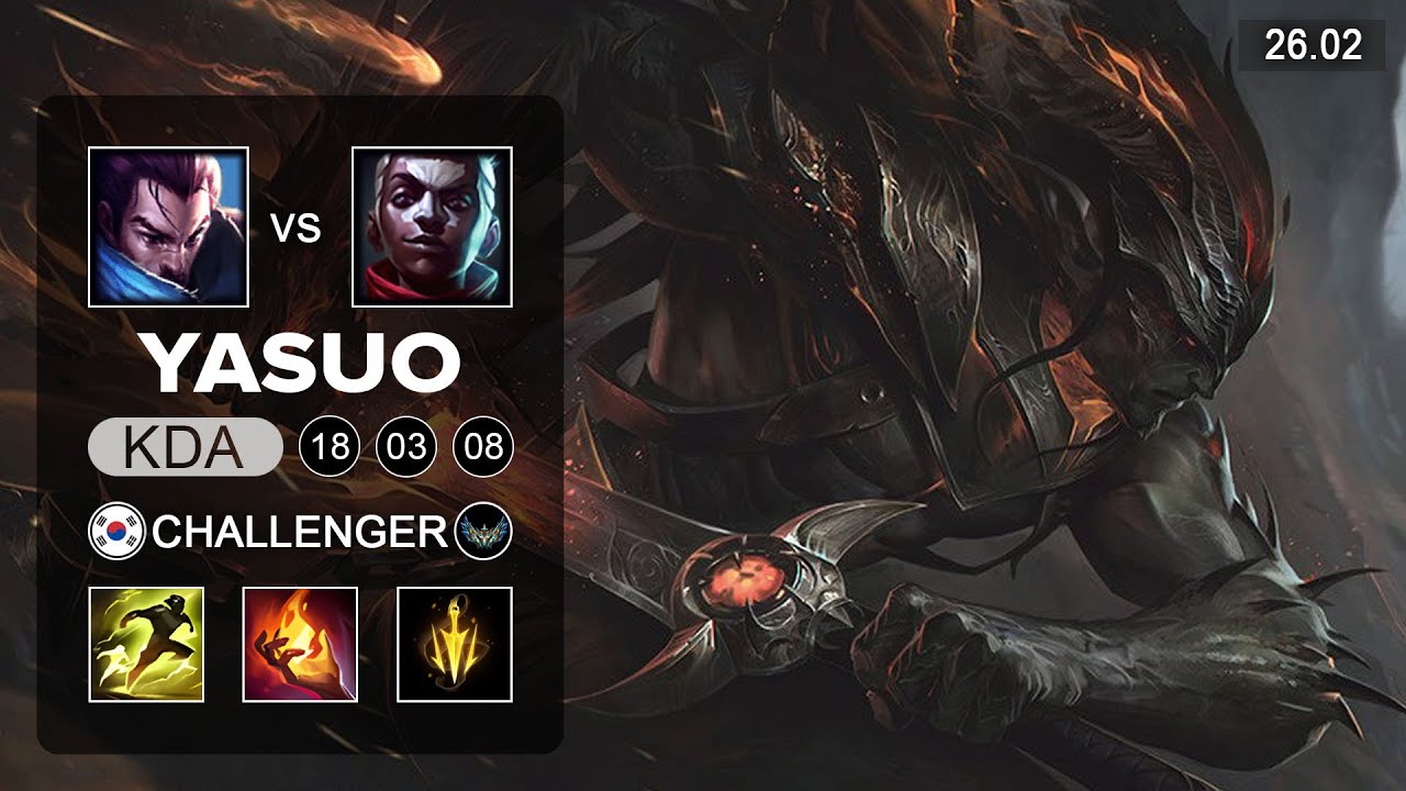 Yasuo vs Ekko Mid - KR Grandmaster - Patch 26.02 Season 16