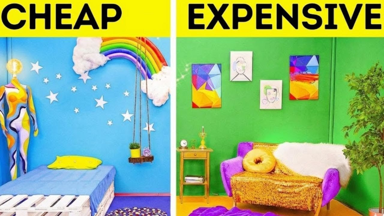 🔥 ROOM MAKEOVER CHALLENGE | Budget vs Luxury Room Ideas by 123 GO!