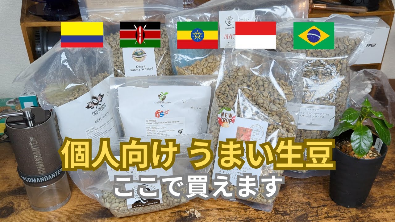 【コーヒー焙煎】個人向け うまい生豆ここで買えます【エチオピア, モカ, ケニア, インドネシア, ブラジル, コロンビア】