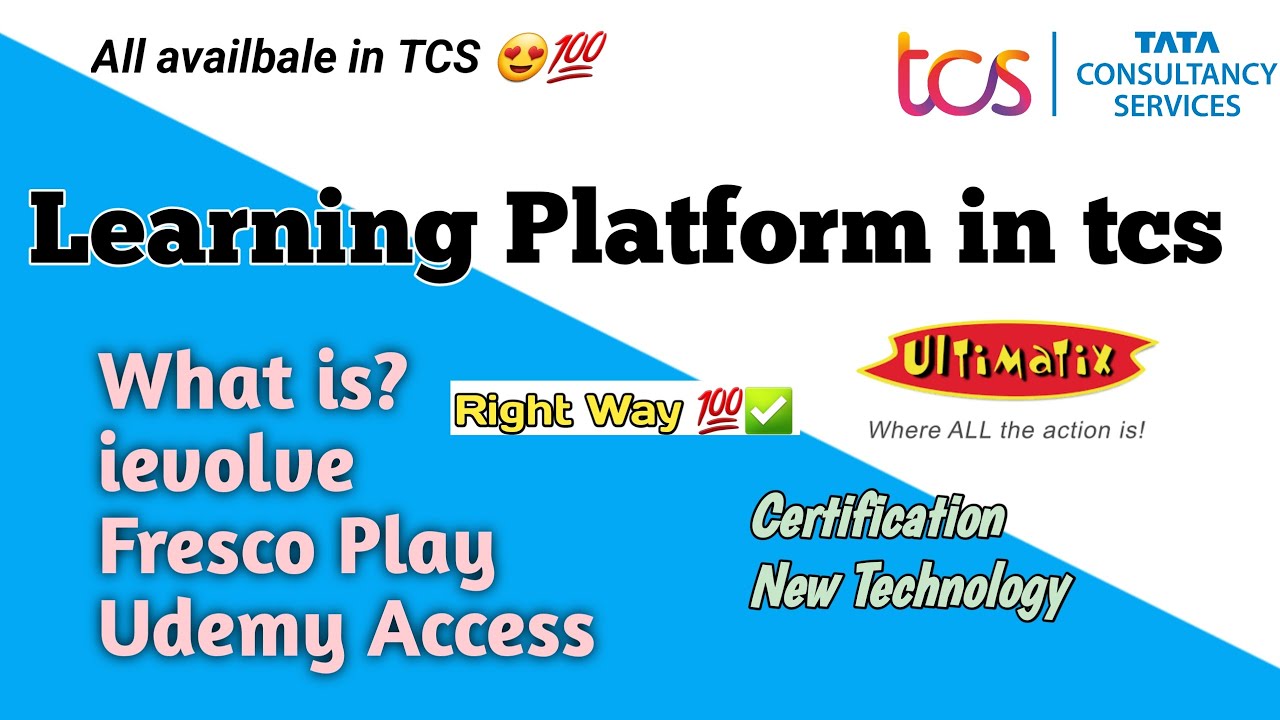 Learning platform in tcs || What is ievolve || What is Fresco play || How to get udemy access 💯✅️