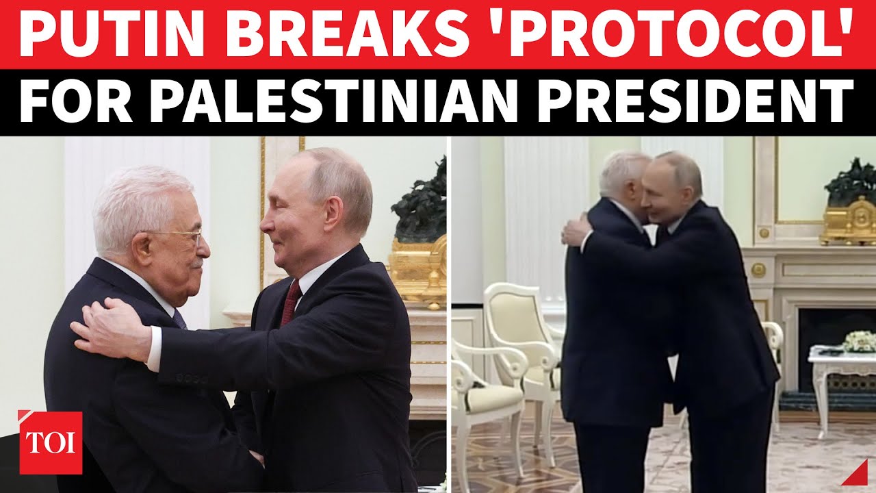 Putin Breaks Protocol For Palestine; Gives Arab-Style Welcome For Palestinian Leader At Kremlin