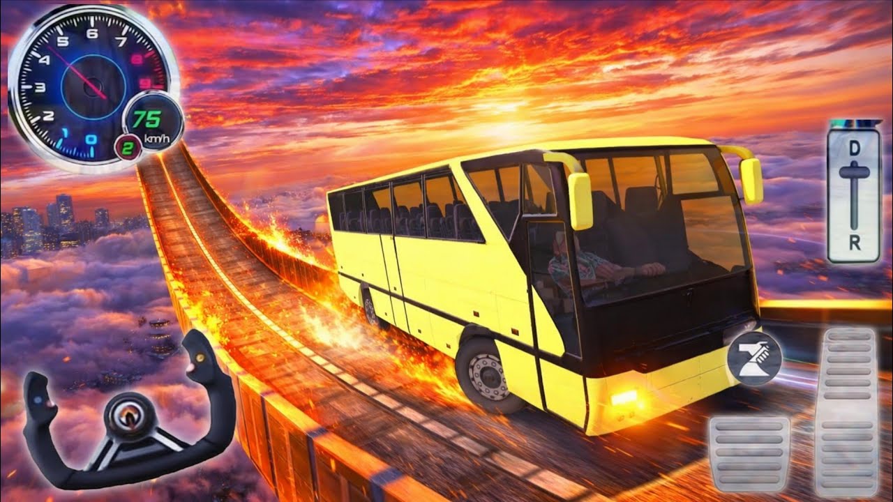 Impossible Bus Stunt Driving 2026 | Mega Ramp Racing Driving Simulator | Android GamePlay