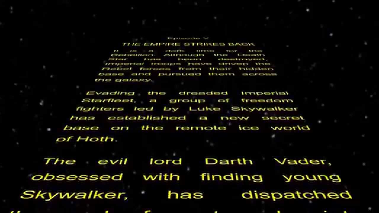 Empire Strikes Back Opening Crawl - REMAKE