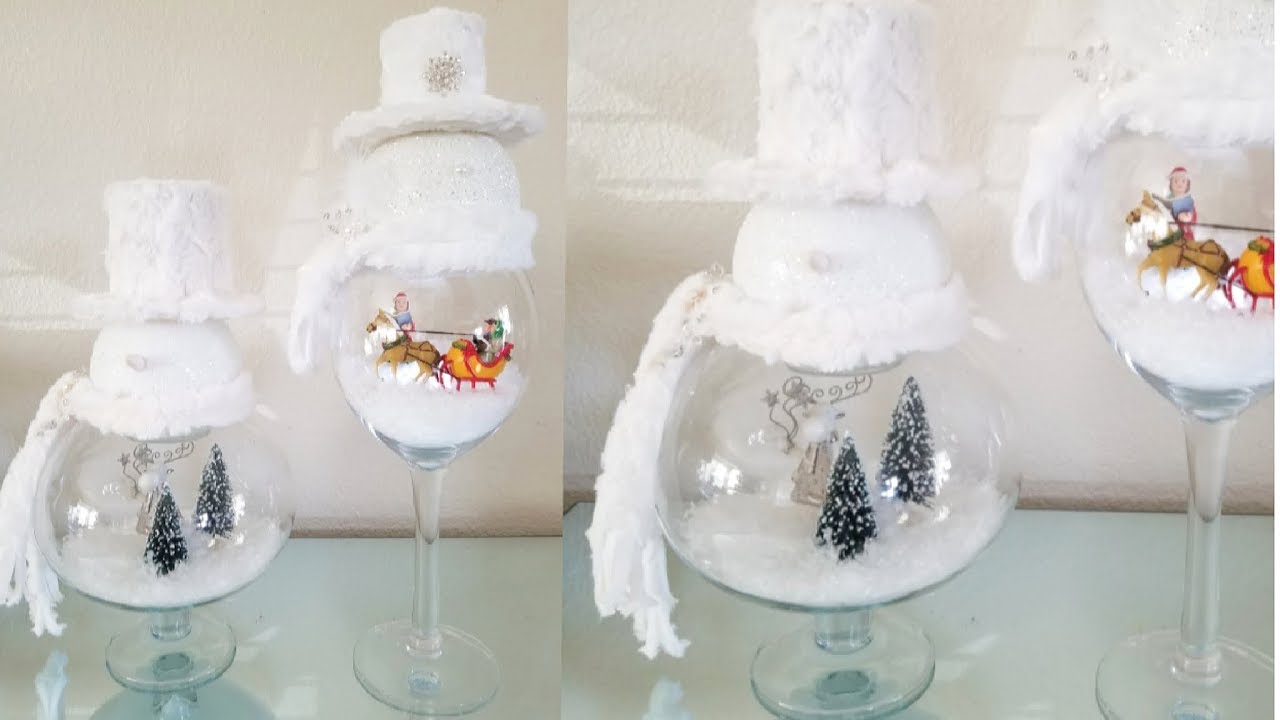 GLASS SNOWMAN WITH LIGHT UP SCENERY INSIDE | BEAUTIFUL CHRISTMAS DISPLAY