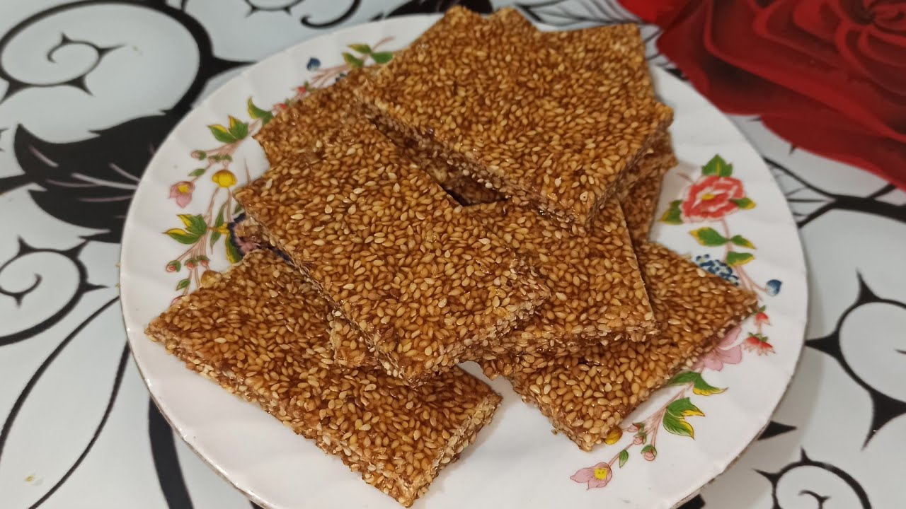 وصفة السِّمسمية أو نوڨة الجلجلان سهلة و سريعة لسهرة النَّاير مقرمشة و رائعة - مطبخ حورية