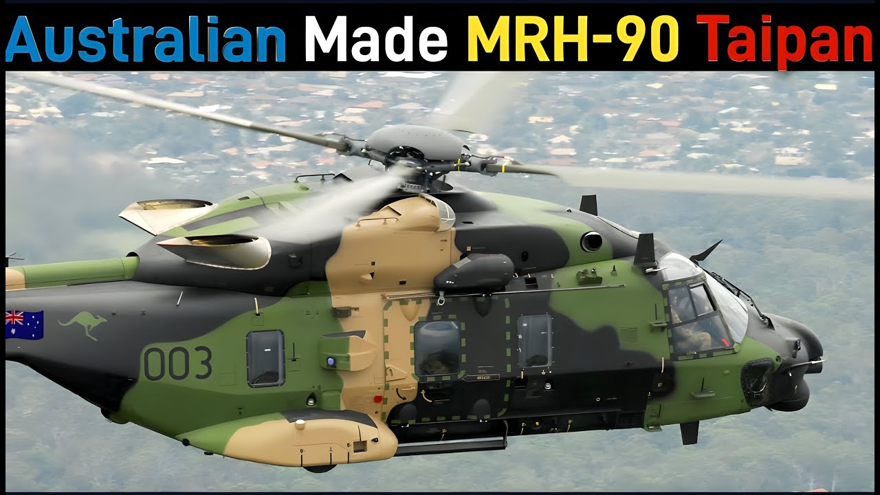 Australian Made MRH-90 taipan Helicopter.Made in Australia weapon series.