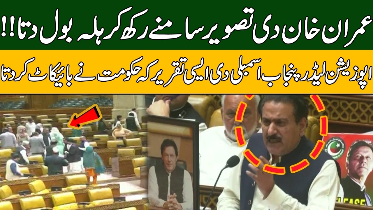 Opposition Leader Muhammad Moeen Ud Din Riaz Speech In Punjab Assembly | Pakistan News