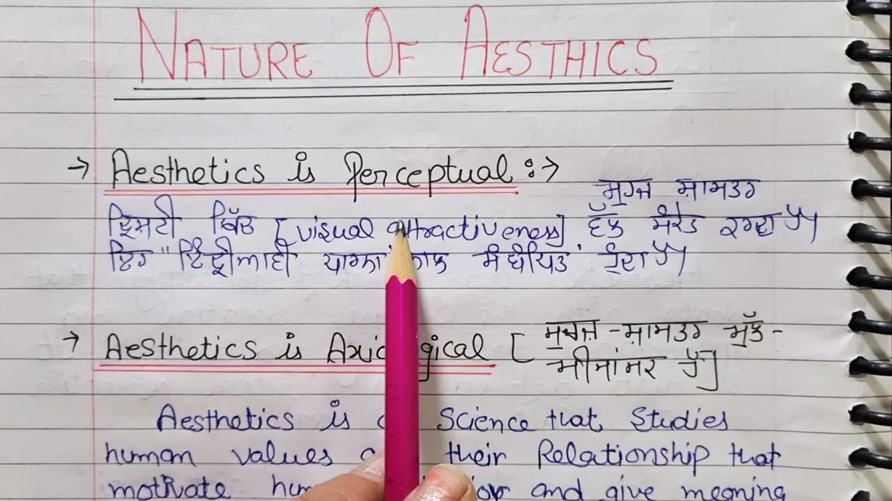 Aesthetic meaning and natur and scope ||b.ed 1st sem ||punjabi university 