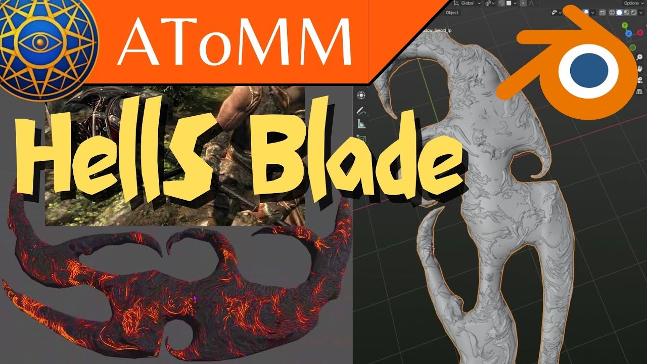 Creating a Demonic Weapon in Blender - Silver Sheo (Thras) // AToMM October 2021