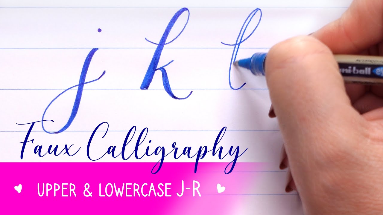 FAUX CALLIGRAPHY alphabet - j-R ✍️ Part 3 of 4