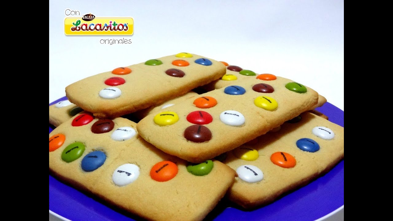 Receta de Galletas de mantequilla con Lacasitos | Galletas con M&M's