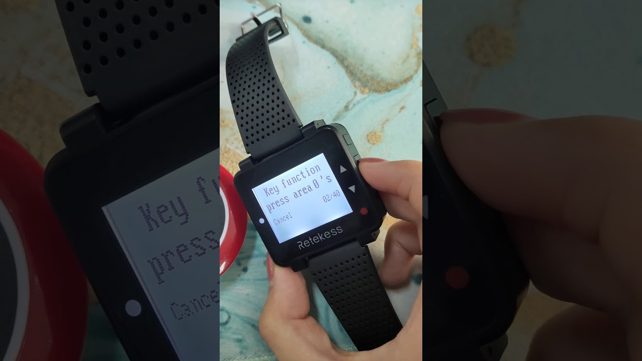 How to set the T128 watch receiver key function