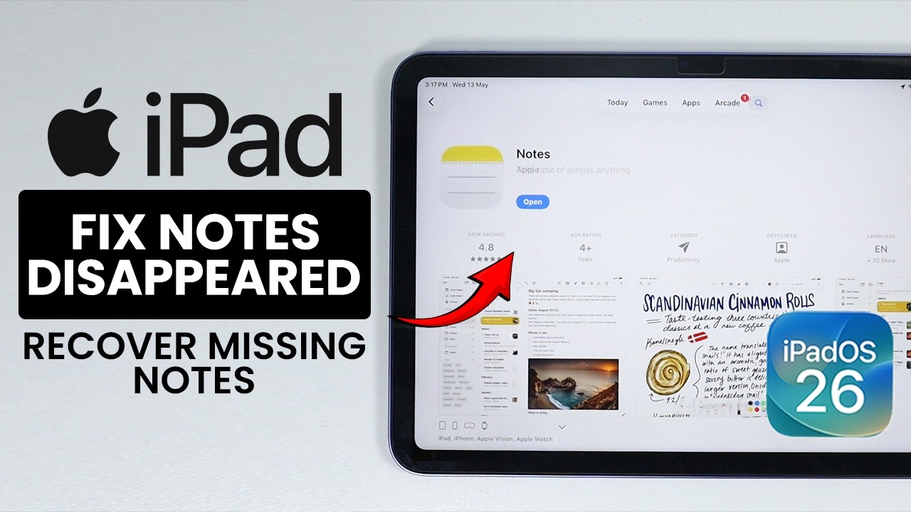 FIX iPad Notes Disappeared on iPadOS 26 - Restore Missing Notes