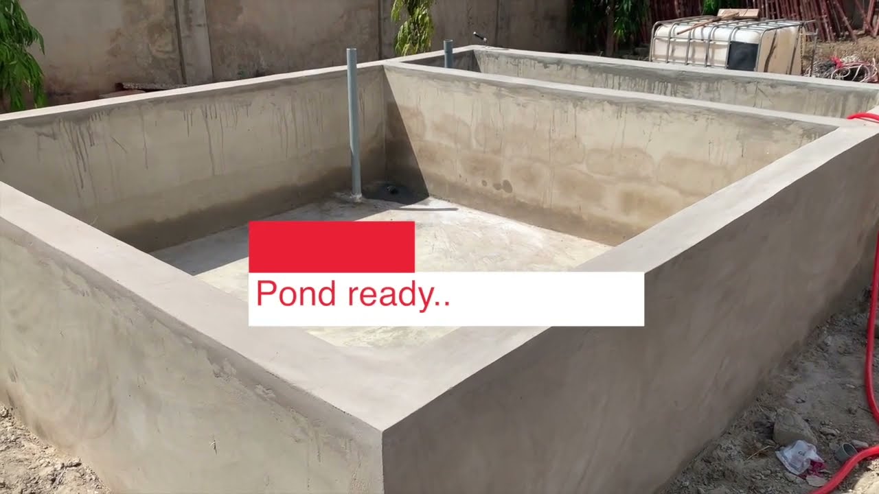 How i constructed a fish Pond in my backyard. Concrete Fish pond-Part one