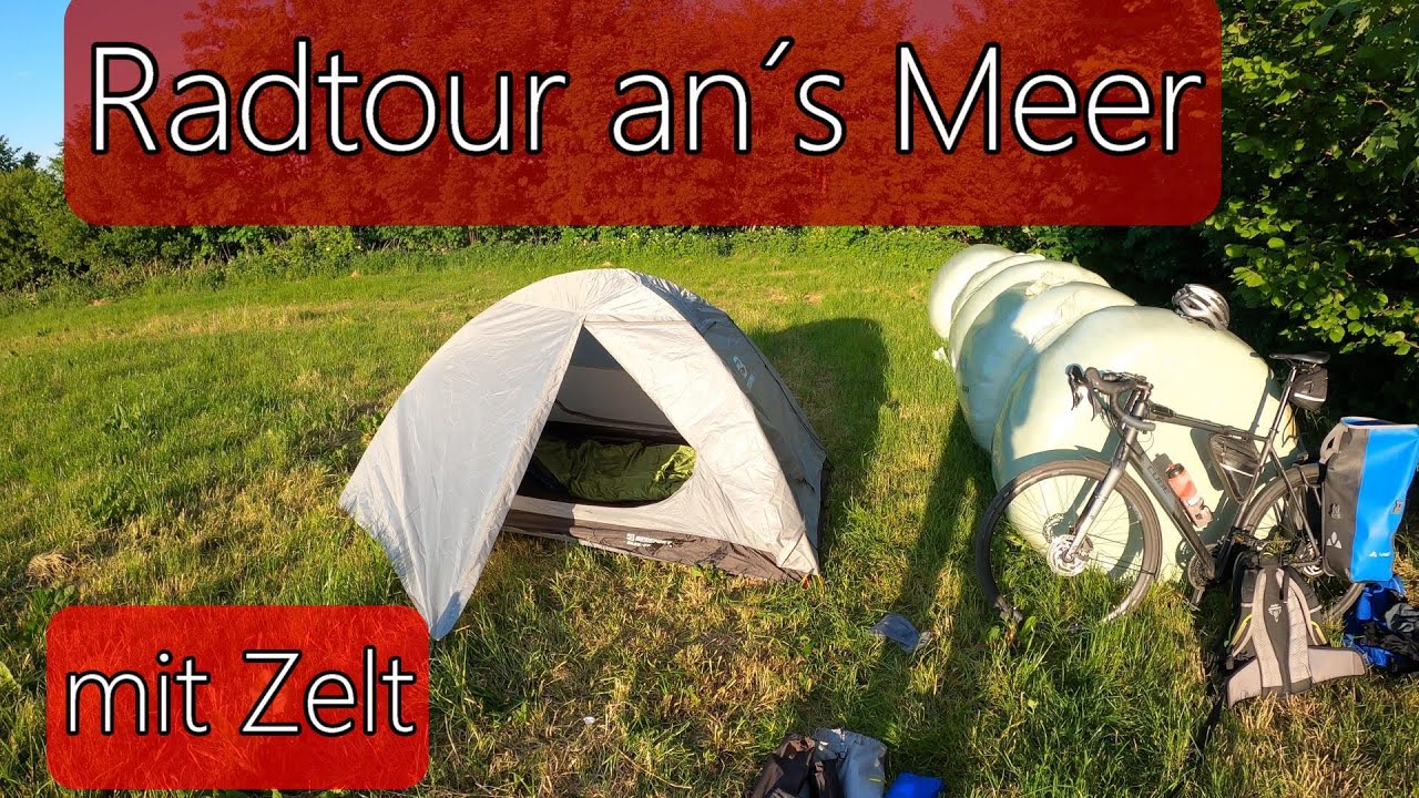 Radtour an&acute;s Meer mit Zelt | 4K |
