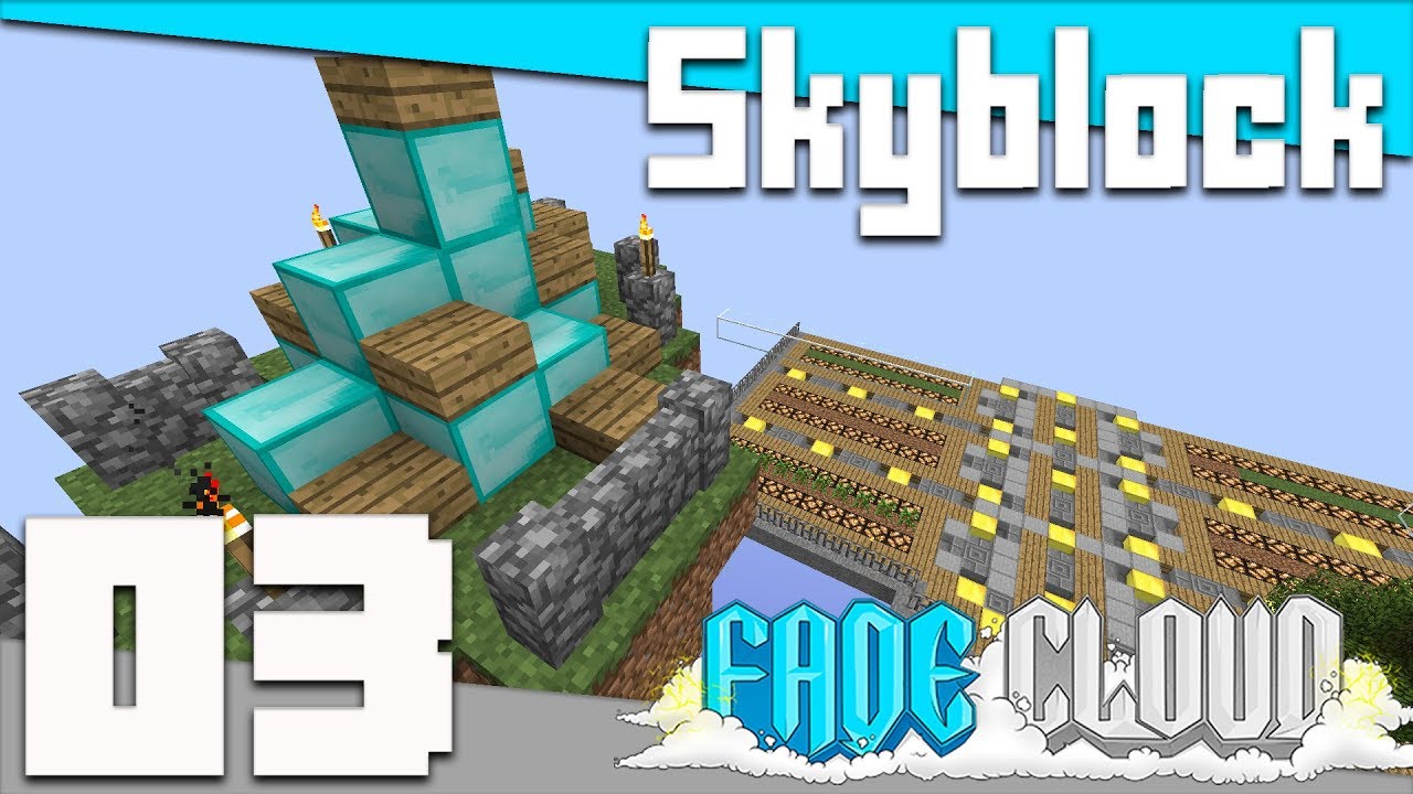 Minecraft: Fadecloud Skyblock - S3 03 - Diamond Island and Tree Farm! | Minecraft Skyblock Survival