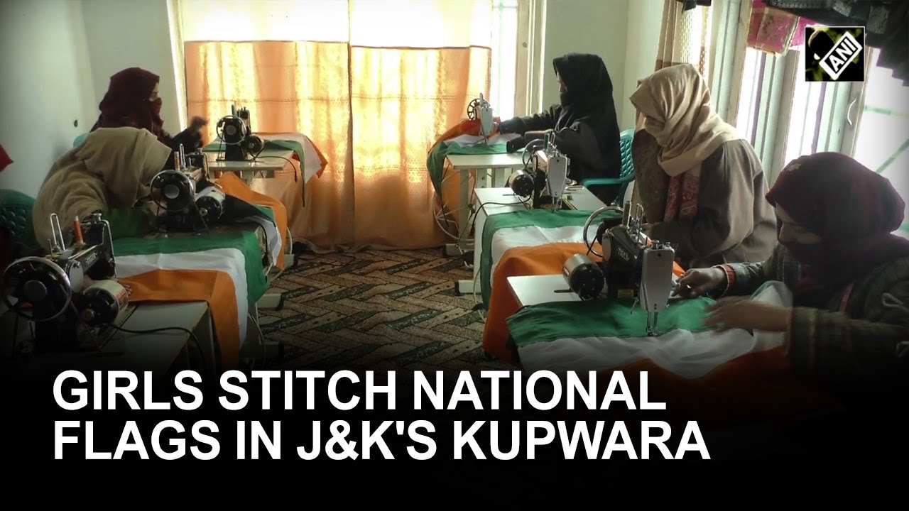 Girls stitch National Flags at Skill Development Centre in J&K's Kupwara