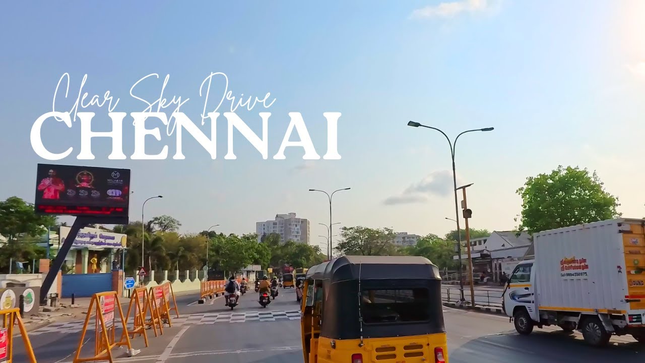 Chennai Clear Sky Drive | Adayar [4K]