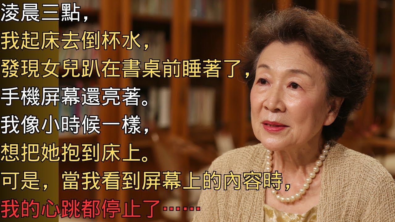 淩晨三點，我發現女兒睡在書桌前。她的手機屏幕亮著——我看到的情景讓我心跳驟停。